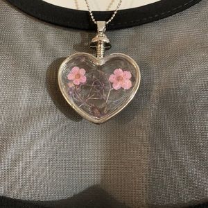 Glass flower necklace